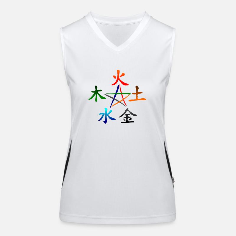 Five elements Chinese medicine Women's Functional Contrast Tank Top