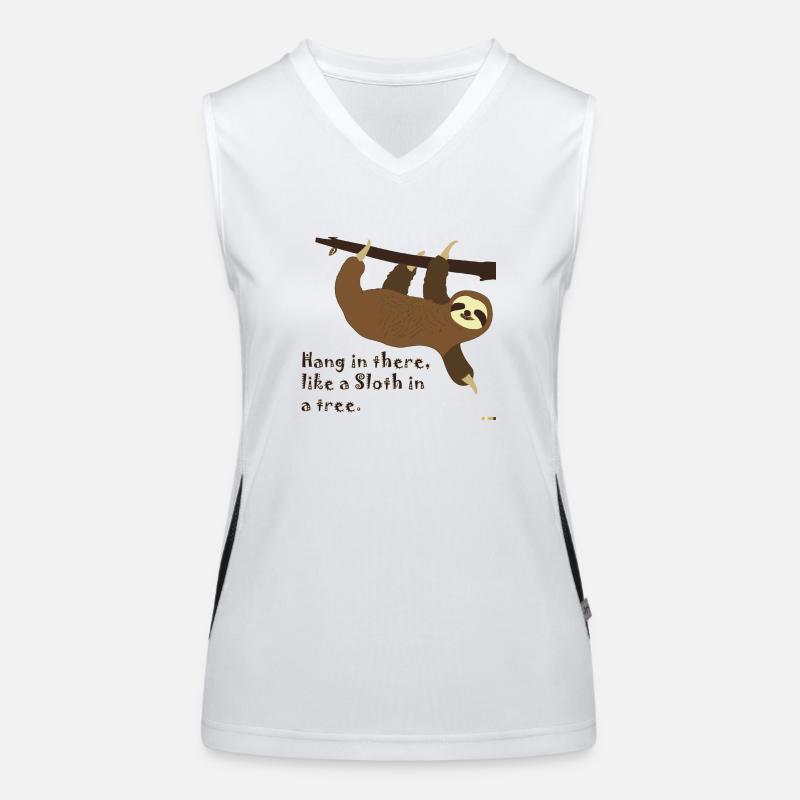 Sloth in tree Women's Functional Contrast Tank Top