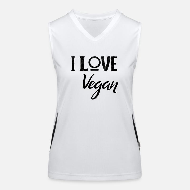 J’adore le végétalien Débardeur respirant contrasté Femme