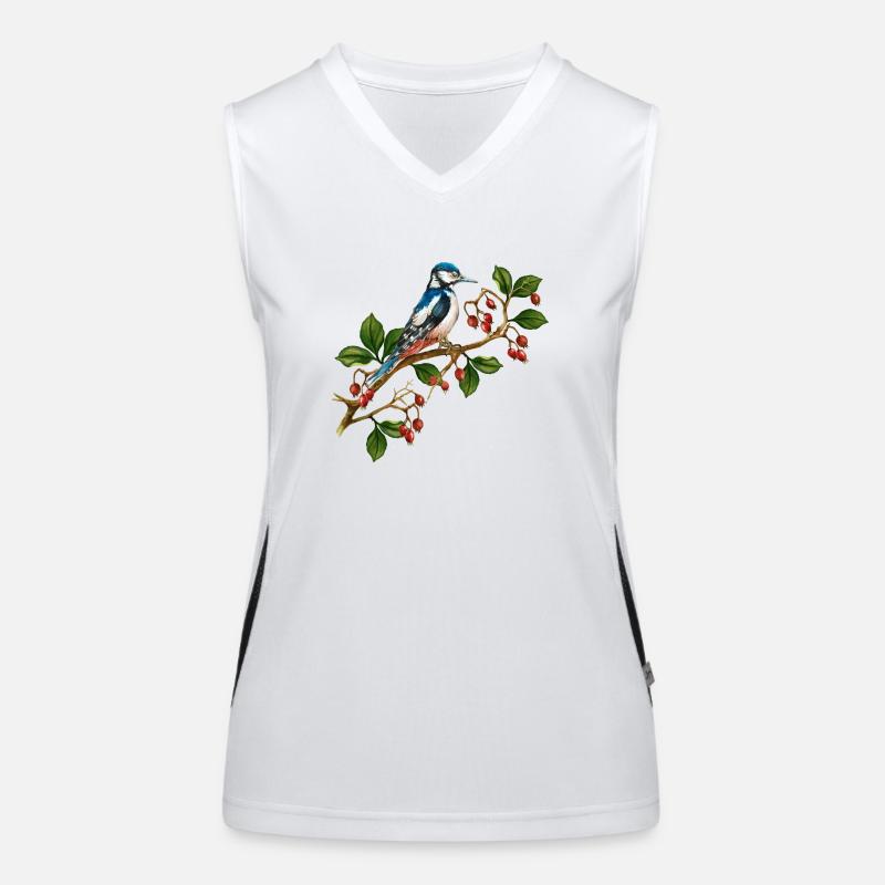Bunter Vogel Funktionelles Kontrast-Tank Top für Frauen
