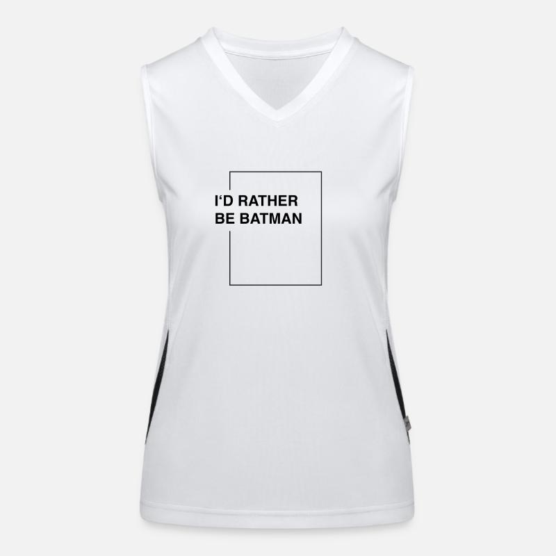 I'd rather be bat-man Funktionelles Kontrast-Tank Top für Frauen