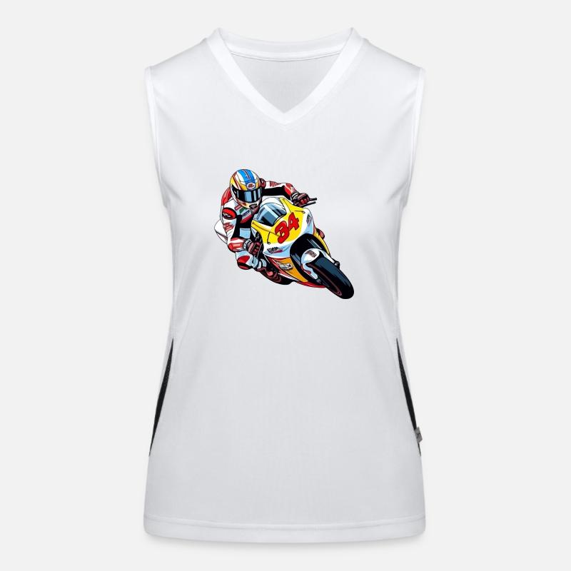 Rennmotorrad n 34 Funktionelles Kontrast-Tank Top für Frauen