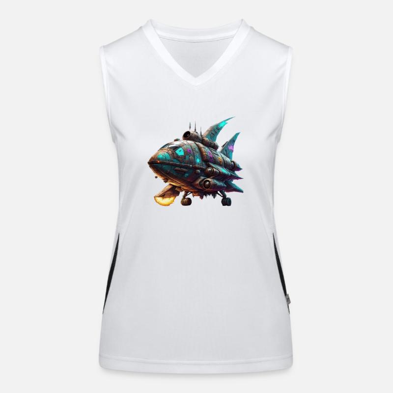 Spaceship Funktionelles Kontrast-Tank Top für Frauen