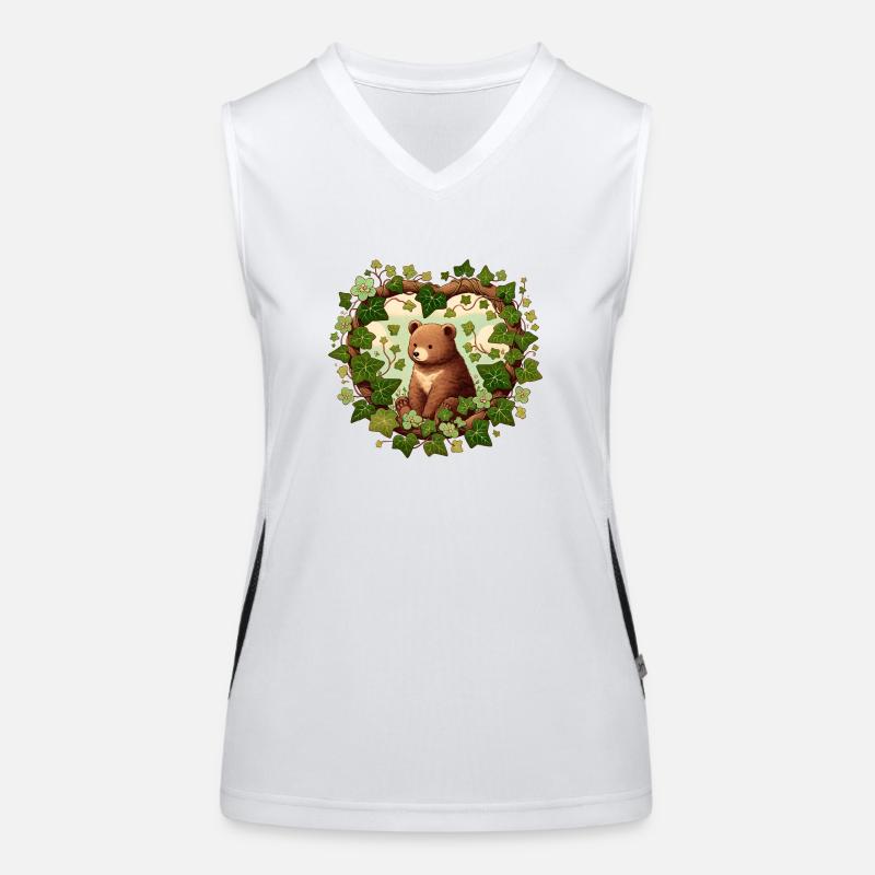 Braunbär Funktionelles Kontrast-Tank Top für Frauen