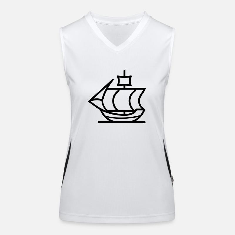 Pirate ship Women's Functional Contrast Tank Top
