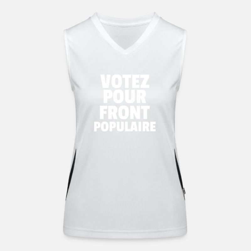 Front populaire - élections législatives 2024 Débardeur respirant contrasté Femme