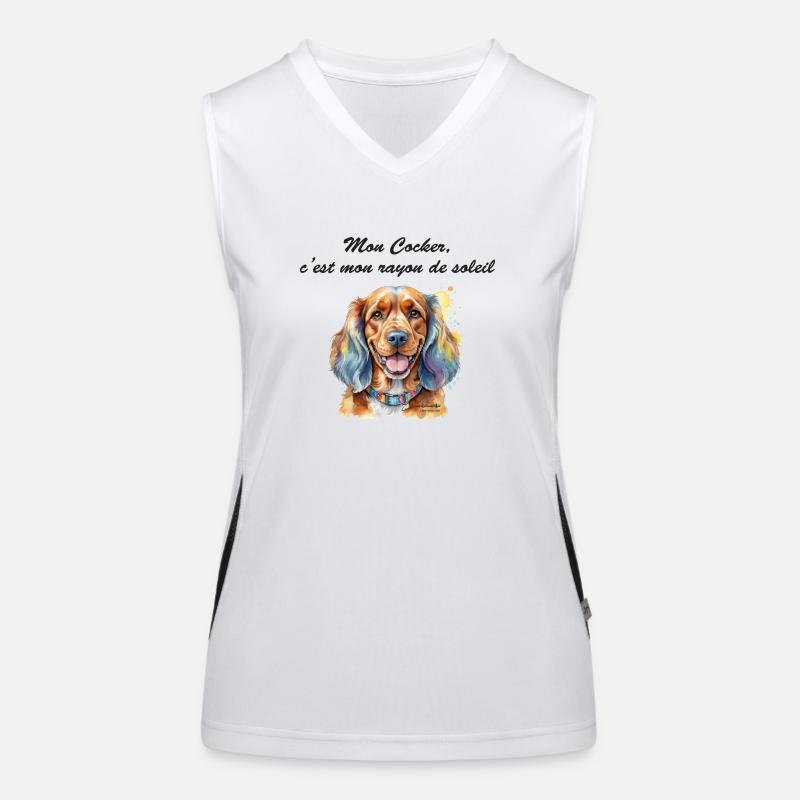 Cocker rayon de soleil Débardeur respirant contrasté Femme