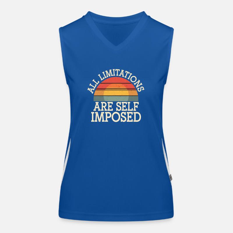 All Limitations Are Self imposed 5 Funktionelles Kontrast-Tank Top für Frauen