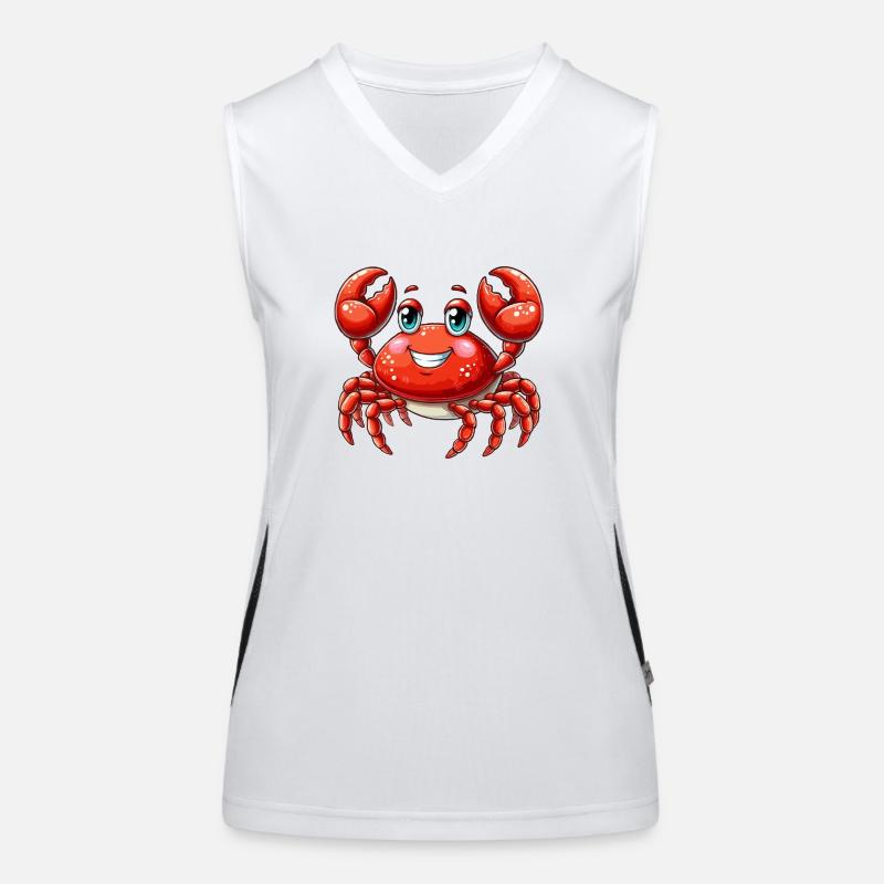 Rotes Meer Krabbe Funktionelles Kontrast-Tank Top für Frauen