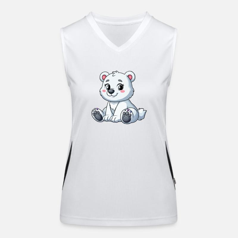 Mädchen Eisbär Funktionelles Kontrast-Tank Top für Frauen