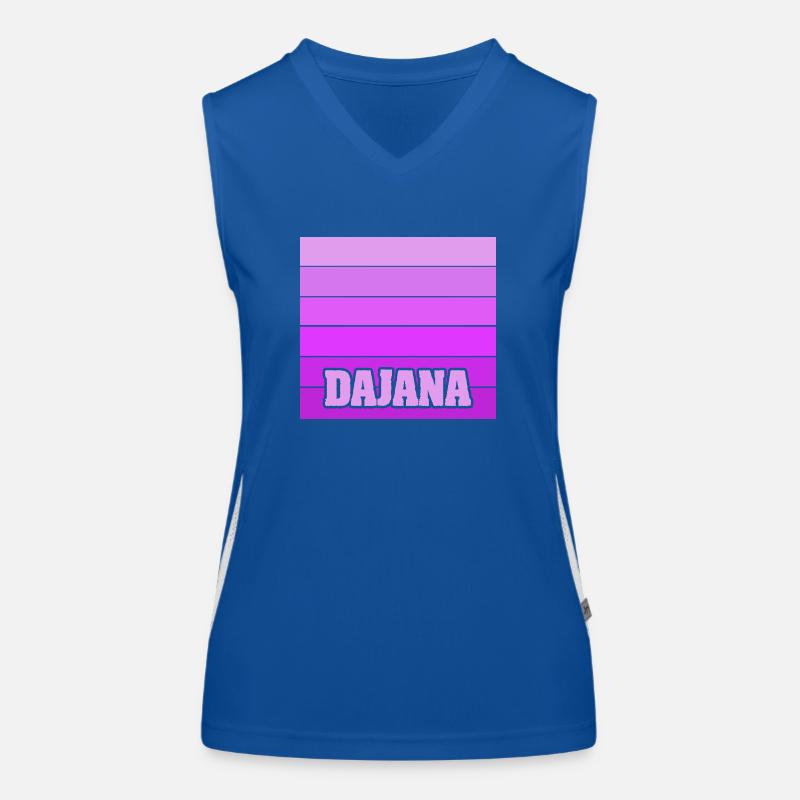 Mädchenname Dajana Funktionelles Kontrast-Tank Top für Frauen