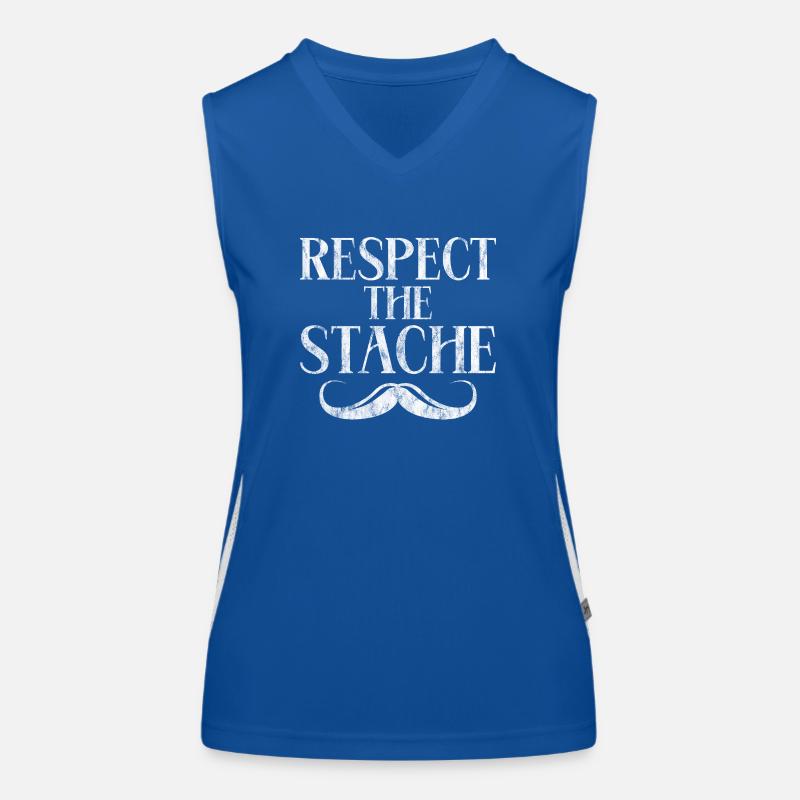Respect The Stache 3 Funktionelles Kontrast-Tank Top für Frauen