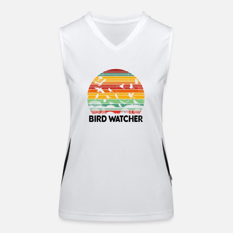Bird Watcher Birds Birdwatching Birdwatcher Birder Women's Functional Contrast Tank Top