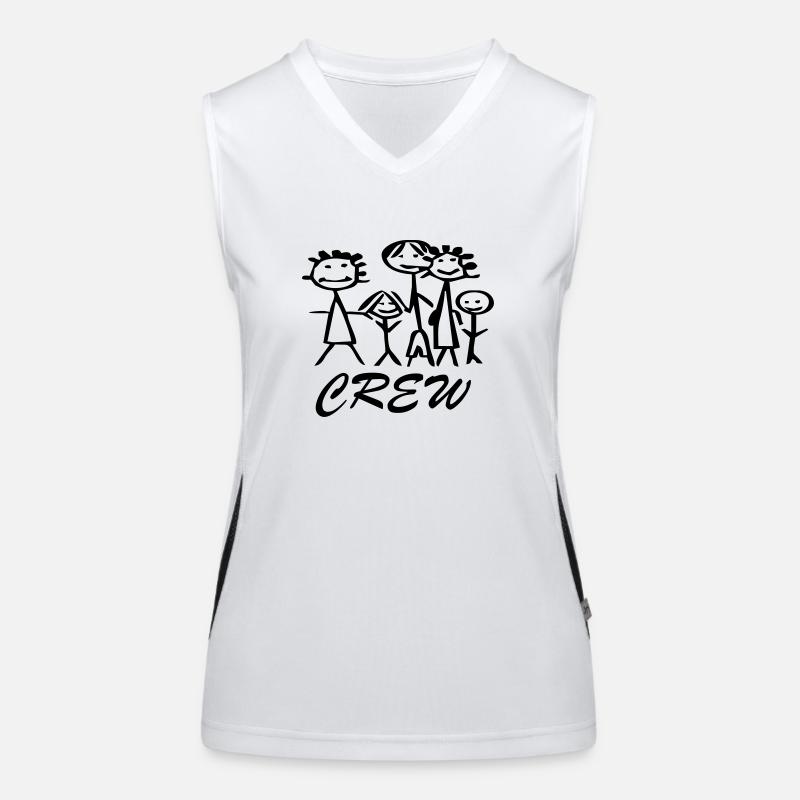 Famille équipe Crew Débardeur respirant contrasté Femme
