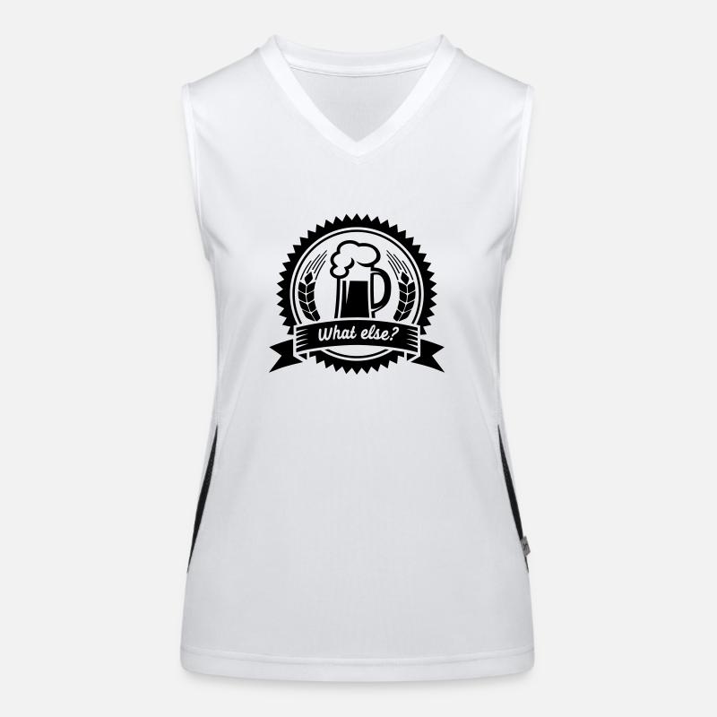 Bier - what else? (badge) Funktionelles Kontrast-Tank Top für Frauen