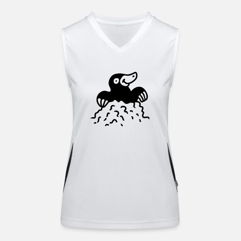 Maulwurf - line Funktionelles Kontrast-Tank Top für Frauen