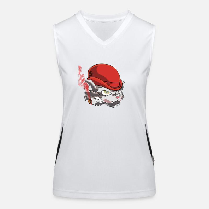 tshirt mafia cat by customstyle Débardeur respirant contrasté Femme