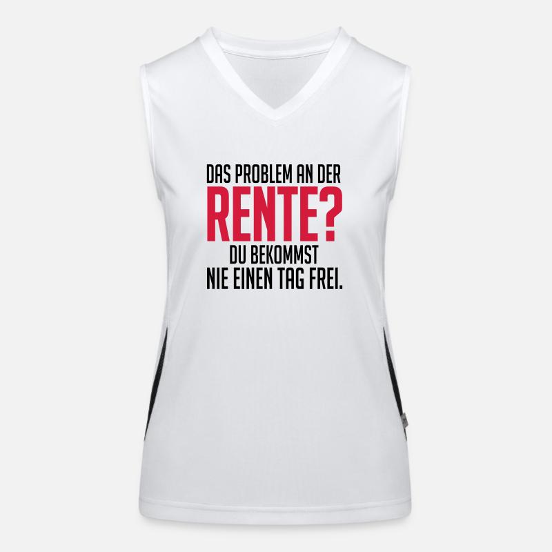 Rente und nie einen tag frei Funktionelles Kontrast-Tank Top für Frauen
