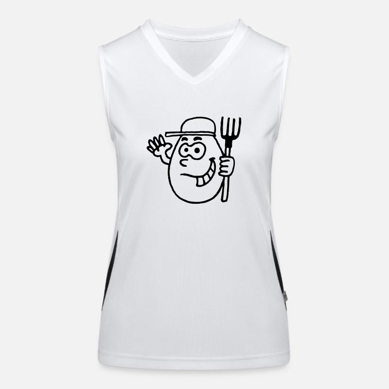 landei_a_112011_1c - Women's Functional Contrast Tank Top - white/black