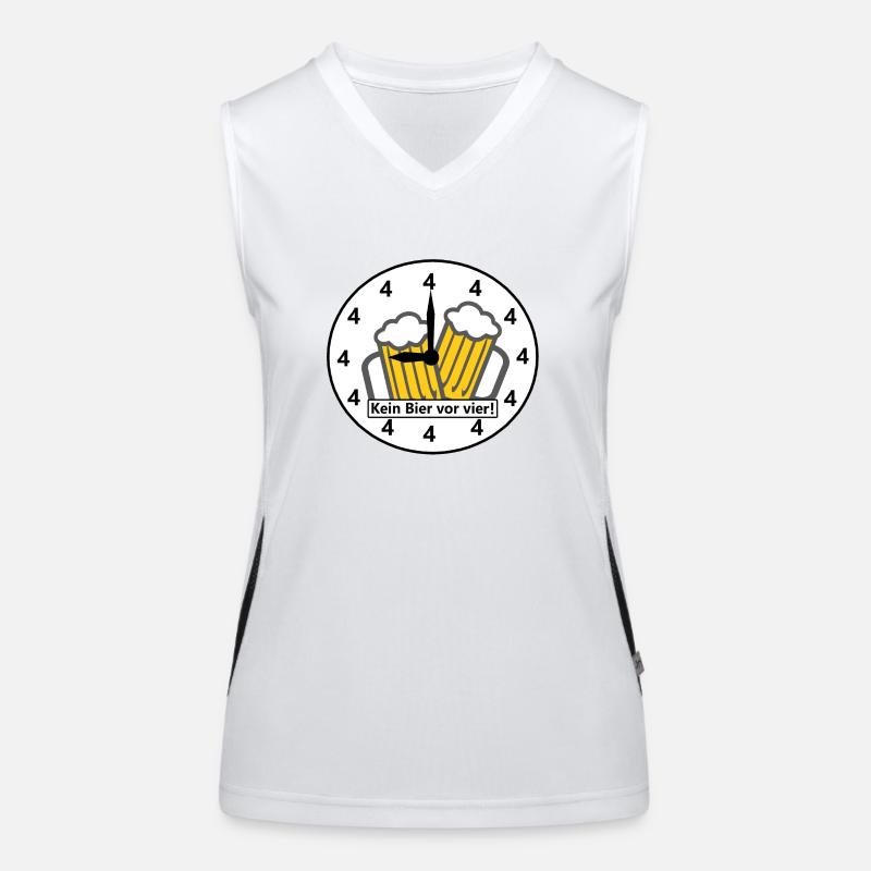 Kein Bier vor vier Funktionelles Kontrast-Tank Top für Frauen