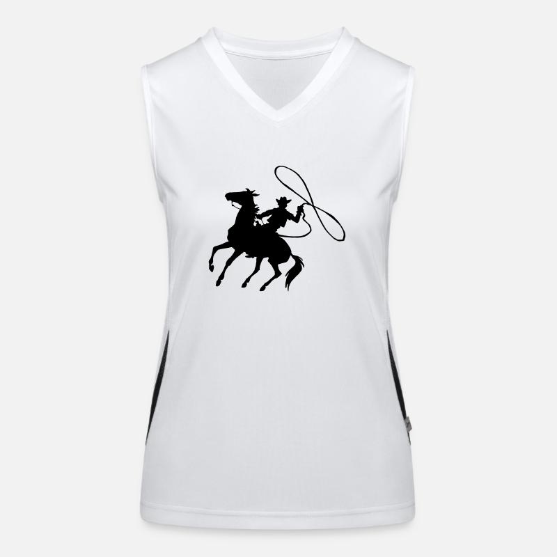 Cowboy Funktionelles Kontrast-Tank Top für Frauen