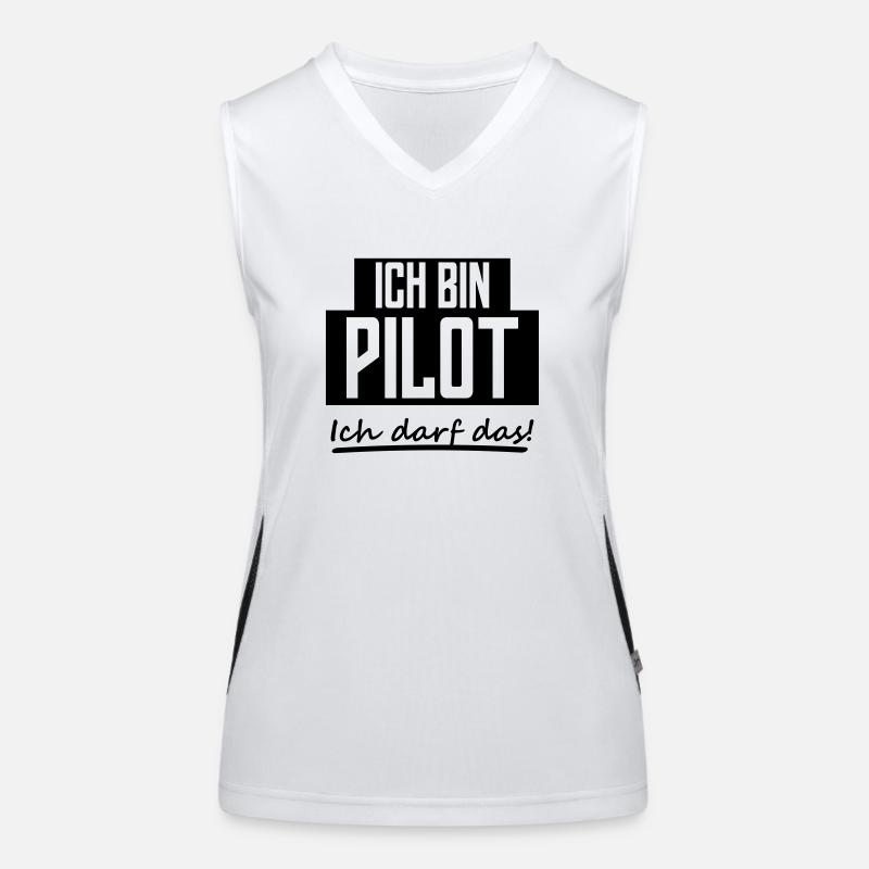 ich bin pilot Funktionelles Kontrast-Tank Top für Frauen