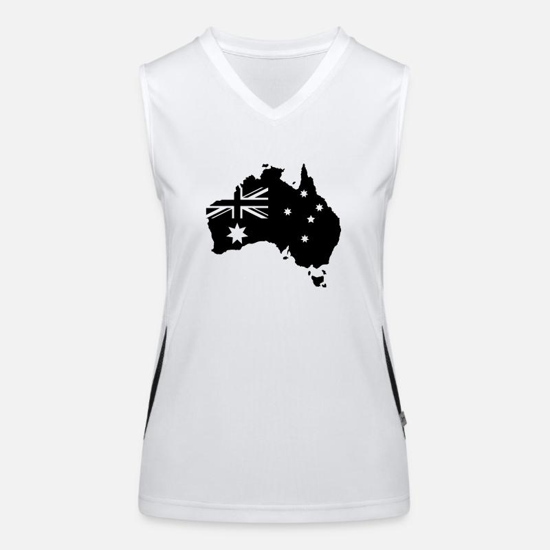 australia map design Funktionelles Kontrast-Tank Top für Frauen