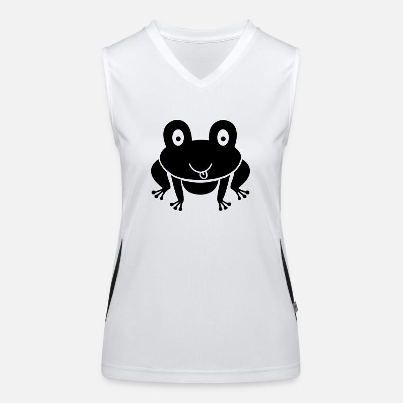 frosch_01 Funktionelles Kontrast-Tank Top für Frauen