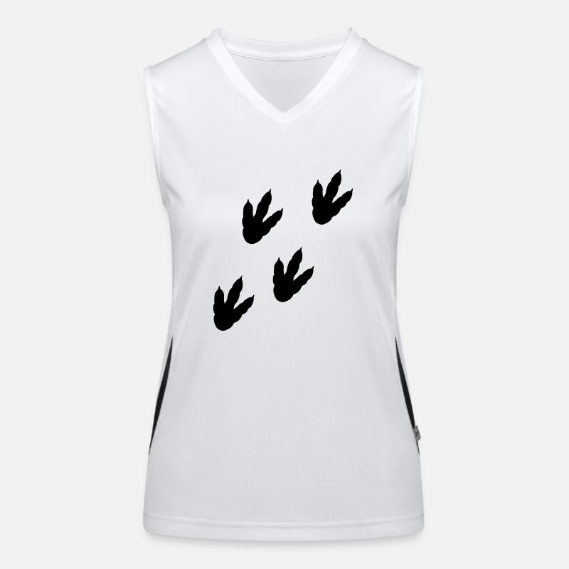 Dinosaur track Women's Functional Contrast Tank Top