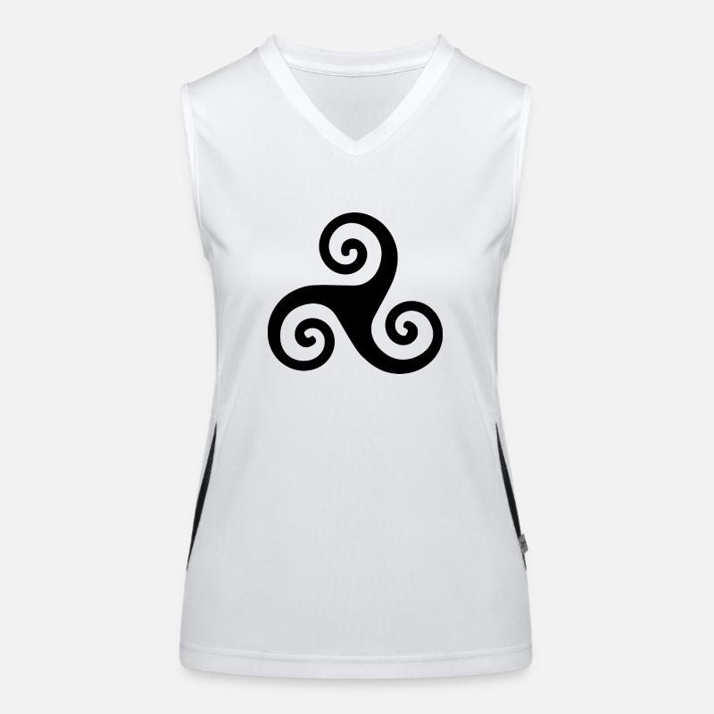 Celtic Triskele Women's Functional Contrast Tank Top