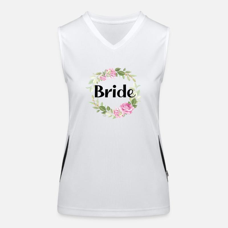Bride Blumen idee Junggesellenabschied Bride Funktionelles Kontrast-Tank Top für Frauen
