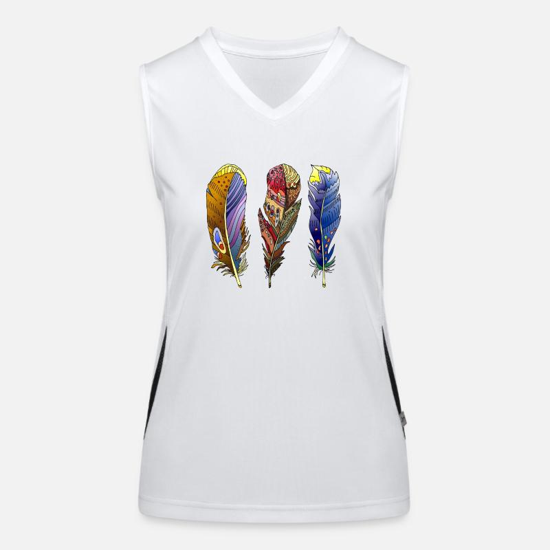 Feder Funktionelles Kontrast-Tank Top für Frauen