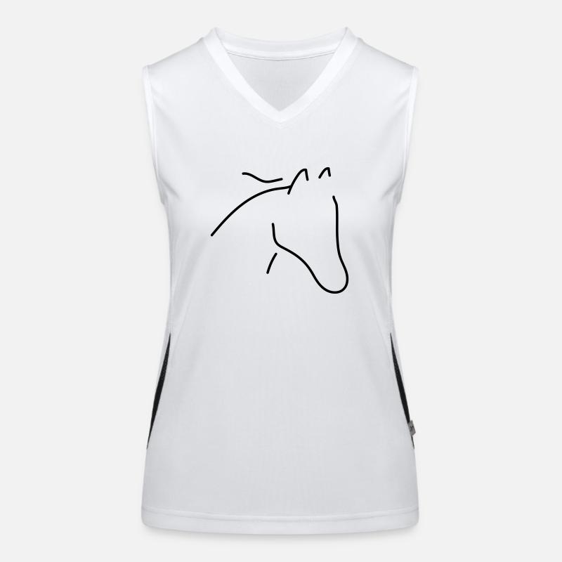 Cheval minimal Débardeur respirant contrasté Femme