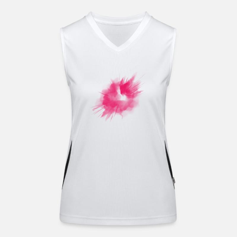 Farbe Klecks Spritzer Maler Geschenk bunt paint Funktionelles Kontrast-Tank Top für Frauen