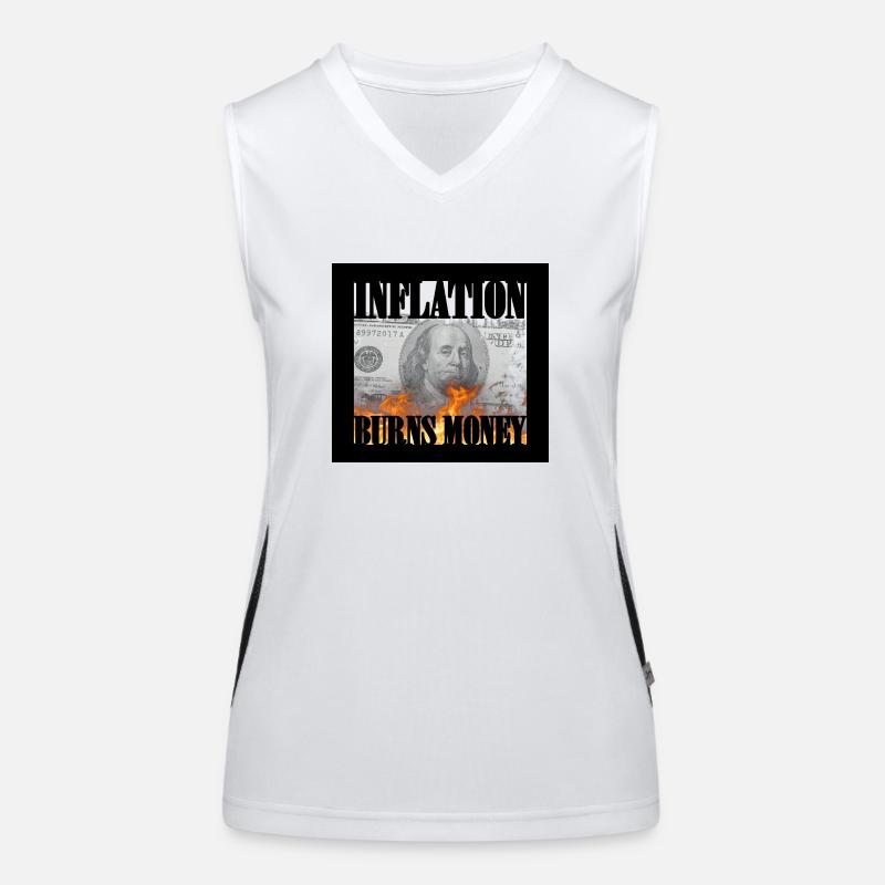 Tshirt design d’argent gonflé Débardeur respirant contrasté Femme