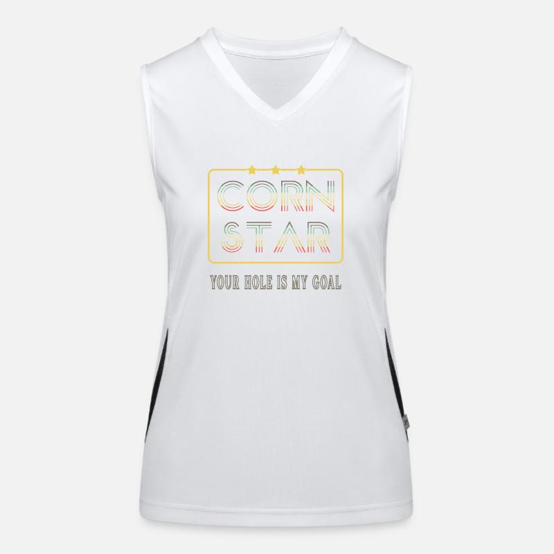 Corn Star Cornhole Funktionelles Kontrast-Tank Top für Frauen