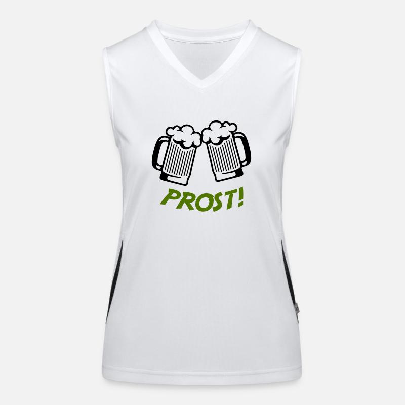 bier prost Funktionelles Kontrast-Tank Top für Frauen