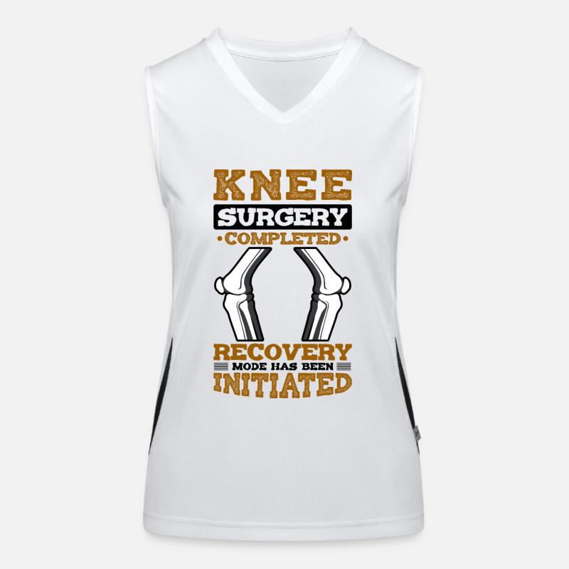 Knee Surgery completed recovery Funktionelles Kontrast-Tank Top für Frauen
