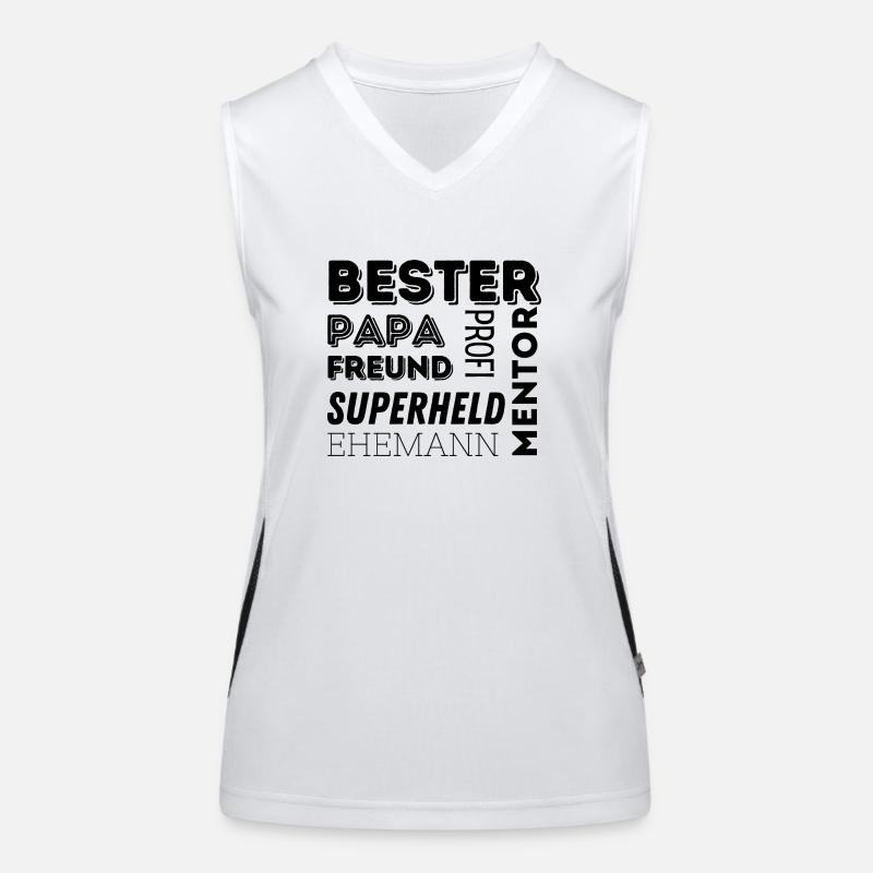 Bester Papa Funktionelles Kontrast-Tank Top für Frauen