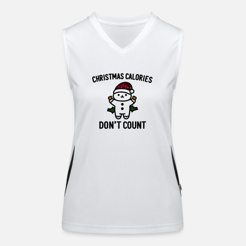 Weihnachtskalorien zählen nicht Funktionelles Kontrast-Tank Top für Frauen