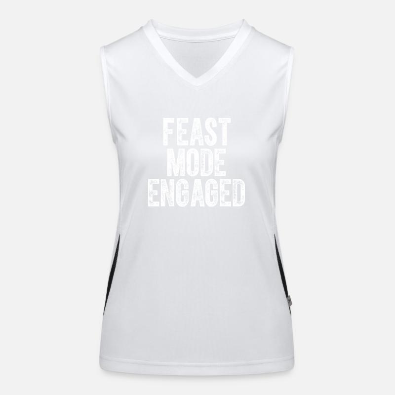 Festmahlsmodus Engagiertes Thanksgiving Funktionelles Kontrast-Tank Top für Frauen
