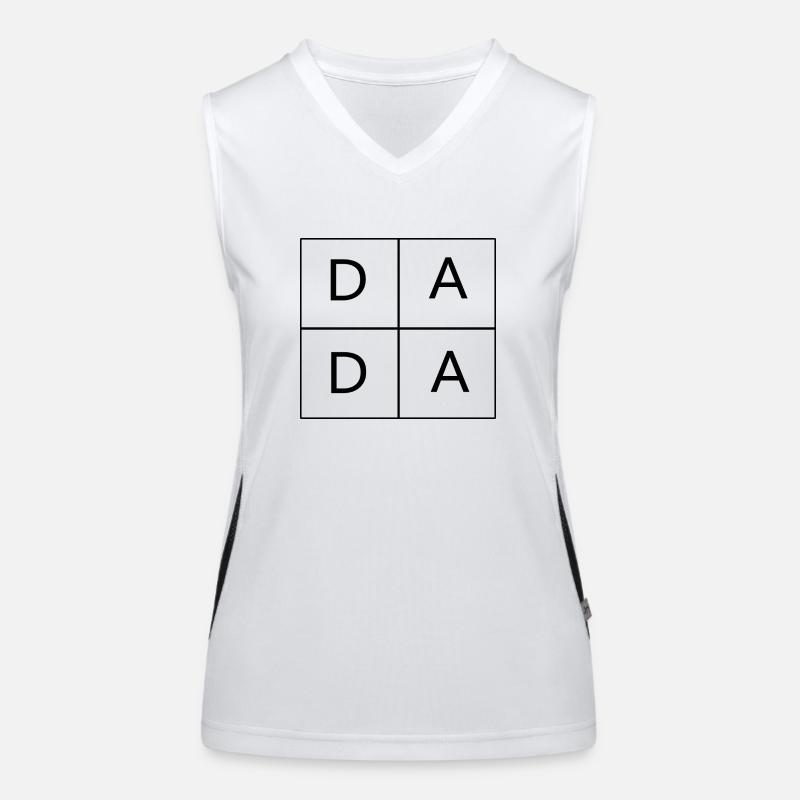D A D A Dad Father Cute Square Box Letter Print Funktionelles Kontrast-Tank Top für Frauen
