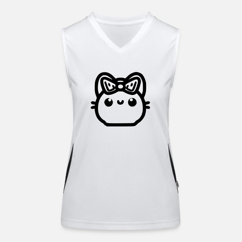 Cute Cat Women's Functional Contrast Tank Top
