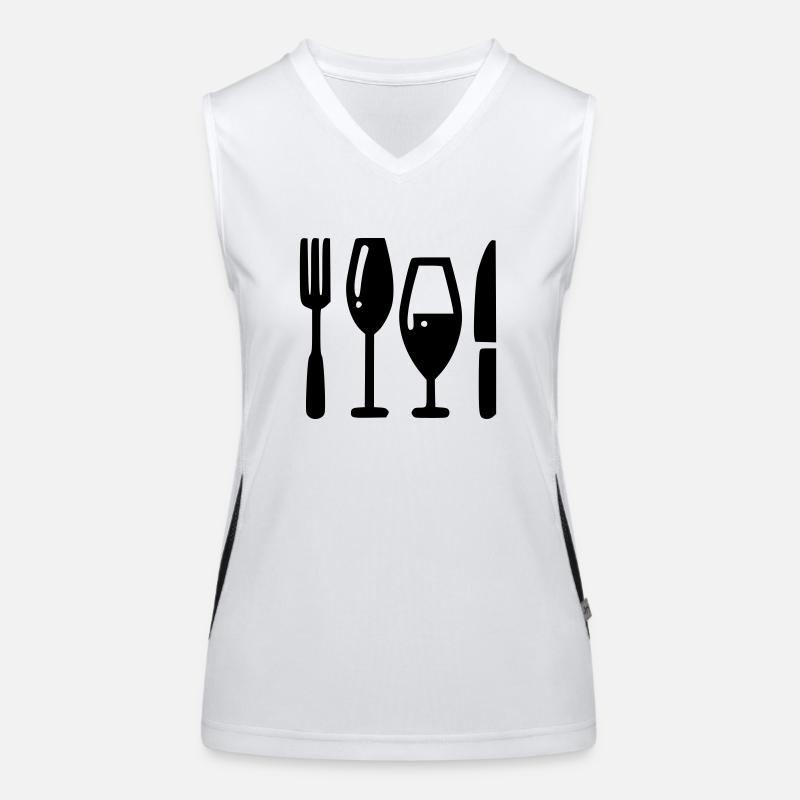 Repas couvert restaurant Débardeur respirant contrasté Femme