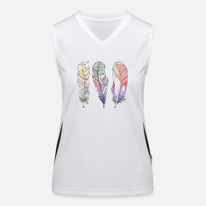 Feder Funktionelles Kontrast-Tank Top für Frauen