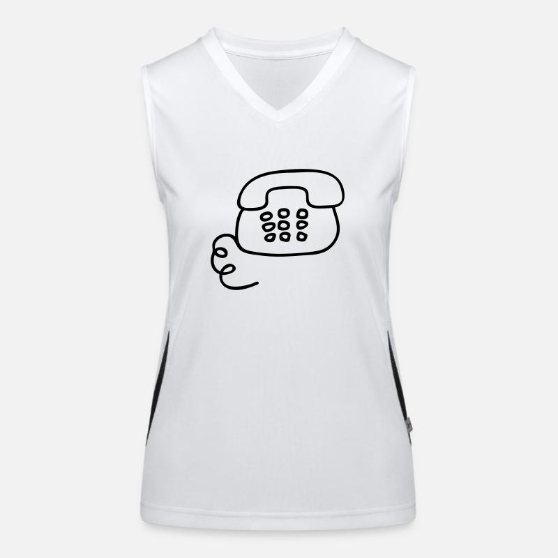 Retro phone - Line Women's Functional Contrast Tank Top
