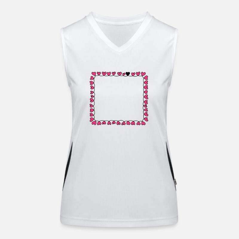 Rahmen Herzen Funktionelles Kontrast-Tank Top für Frauen