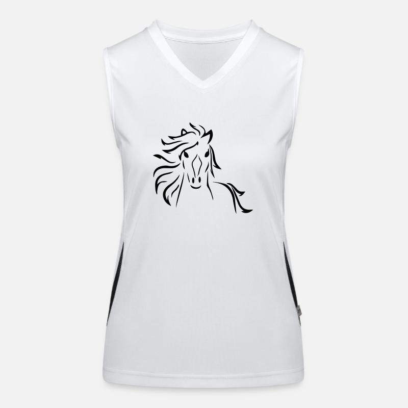 Pferd Funktionelles Kontrast-Tank Top für Frauen
