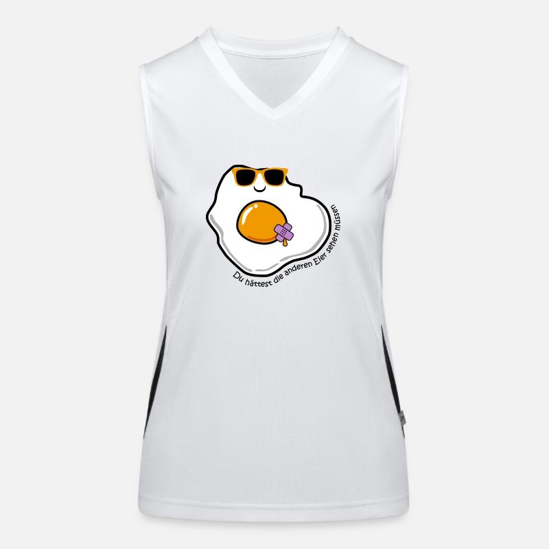 Spiegelei Funktionelles Kontrast-Tank Top für Frauen