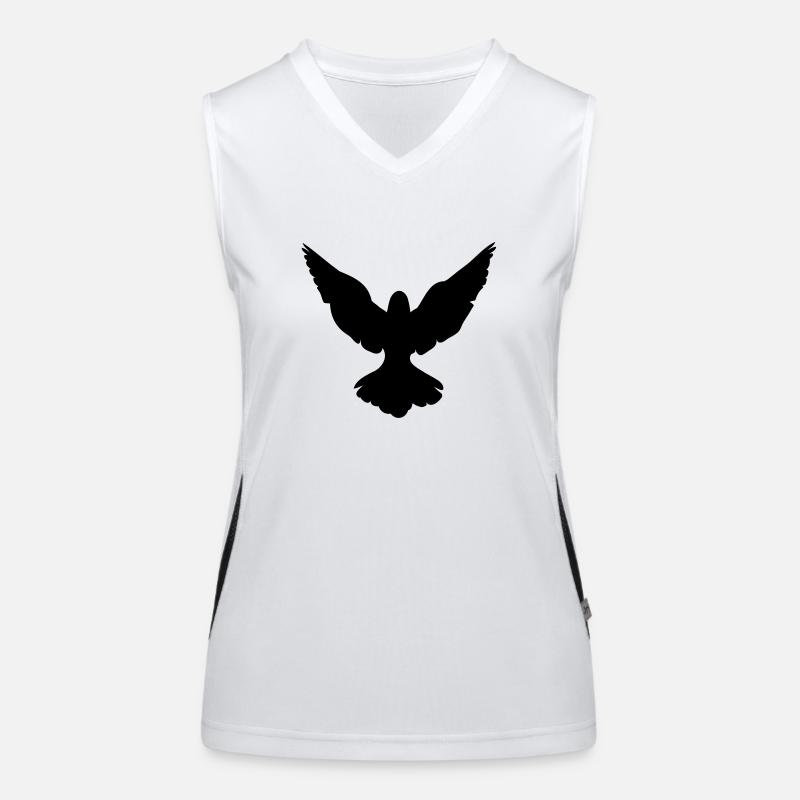 Taube Funktionelles Kontrast-Tank Top für Frauen